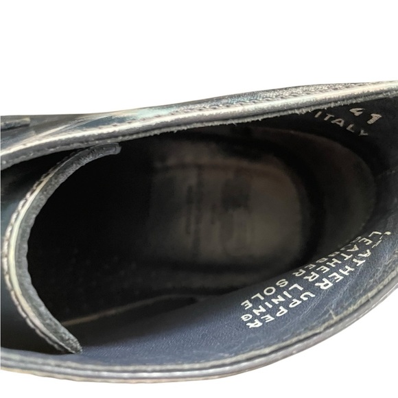 Calzoleria Toscana Handmade Leather Italy Lug Sole Chukka Boots Size 8 Designer - Picture 9 of 9